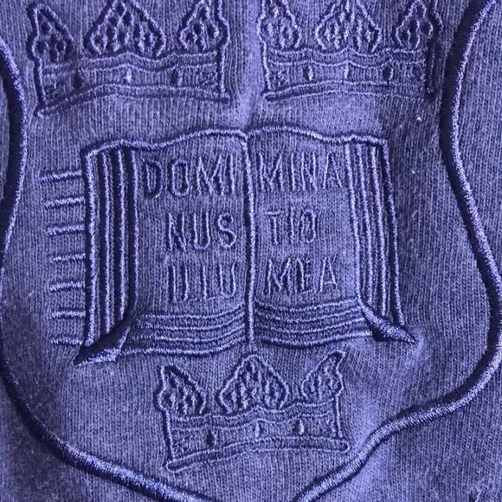 Vintage Oxford university navy blue pullover sweater unisex size small - Picture 7 of 11